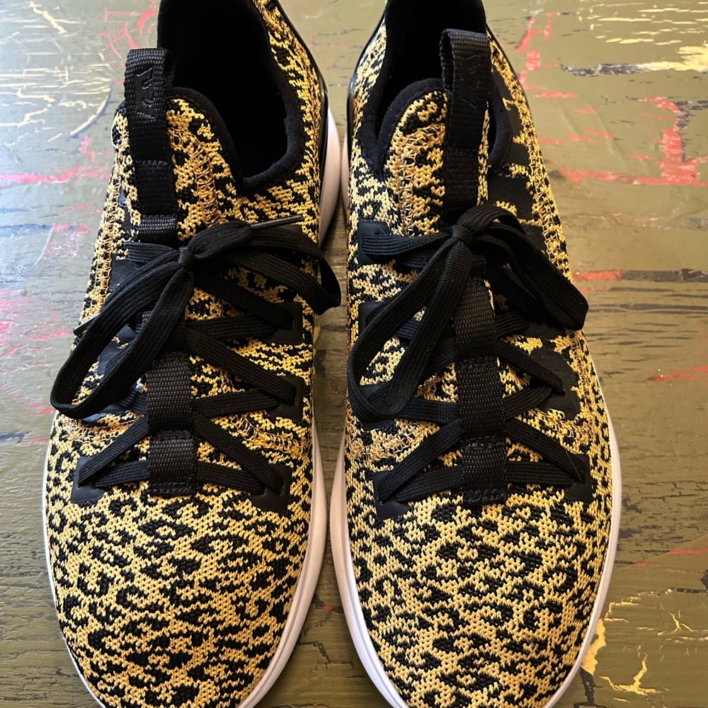 Supra Factor Black and Yellow Skate Sneakers Leopard Size 11